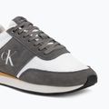Herren Schuhe Calvin Klein HM0HM02212 Retro Runner Bans Leather Suede granite gray/white/rhubarb 7