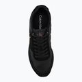 Herren Schuhe Calvin Klein HM0HM02212 Retro Runner Bans Leather Suede triple black/adrenaline rush 5