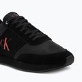 Herren Schuhe Calvin Klein HM0HM02212 Retro Runner Bans Leather Suede triple black/adrenaline rush 7