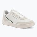 Herren Schuhe Tommy Hilfiger Basket Core Leather Suede Mix ecru/street green