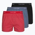 Herrenboxershorts Calvin Klein LV00NB4727 Boxer Slim black/prep emblem goji berry/grisai