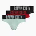 Herren-Slips Calvin Klein 000NB3610A Hip Brief black/goji berry/aqua blue