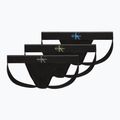 Herren-Slips Calvin Klein LV00NB4644 Jock Strap black bodies w/ granite gray/poseid