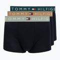 Herrenboxershorts Tommy Hilfiger Trunk WB 3 pack nb//saf canvas/mnty grey/deep spru