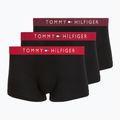 Herrenboxershorts Tommy Hilfiger Trunk WB 3 pack medium red/rasp juice/burgundy