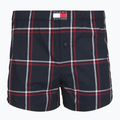 Herrenboxershorts Tommy Hilfiger Woven Boxer Print 3 pack rwb foulard/med red/rwb w chck 4