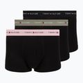 Herrenboxershorts Tommy Hilfiger Trunk WB 3 pack utility sage/black/bonita pink