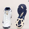 Herren Volleyball Schuhe Mizuno Wave Voltage Mid weiß / blaues Band / mp gold 10