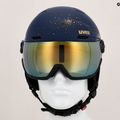 Damen-Skihelm UVEX Wanted Visor WE fleece sparkles/gold matt/mirror gold smoke 11