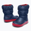 Crocs Winter Puff Kinder Schneestiefel navy/rot 2