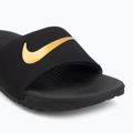 Kinder-Slides Nike Kawa black/metallic gold 7