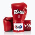 Fairtex Pro Wettbewerb Boxhandschuhe Locked Thumb Leder rot 4