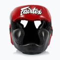 Boxhelm Fairtex Diagonal Vision SPaarring Headguard - Full Head Coverage black/red 2
