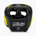 Boxhelm Fairtex Diagonal Vision SPaarring Headguard - Full Head Coverage black/yellow 3