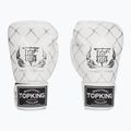 Top King Boxing Chain weiß/silberne Boxhandschuhe