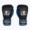 Top King Reborn Boxhandschuhe Semi Leder schwarz/blau