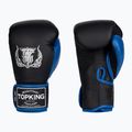 Top King Reborn Boxhandschuhe Semi Leder schwarz/blau 3