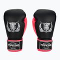 Top King Reborn Boxhandschuhe Semi Leder schwarz/rosa