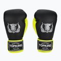 Top King Reborn Boxhandschuhe Semi Leder schwarz/gelb