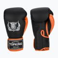 Top King Reborn Boxhandschuhe Semi Leder schwarz/orange
