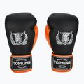Top King Reborn Boxhandschuhe Semi Leder schwarz/orange