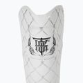 Top King Chain Semi Leather weiß/silberne Schienbein- und Fußschützer 5