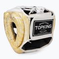 Top King Super Star weiß/goldener Boxhelm 3