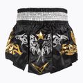 Top King Thai Boxing Trainingsshorts schwarz/weiß/gold 2