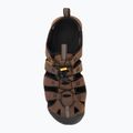 KEEN Clearwater Cnx Leder dunkle Erde/schwarz Herren Sandalen 5