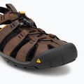 KEEN Clearwater Cnx Leder dunkle Erde/schwarz Herren Sandalen 7