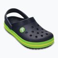 Crocs Crocband Clog Kinder-Flip-Flops navy/voltgrün