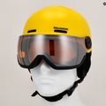 Kinder-Skihelm Salomon Orka Visor leuchtend gelb 12