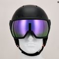 Skihelm Salomon Icon LT Visor S2 schwarz/rosa/gold 12