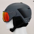 Salomon Pioneer LT Visor S2 Skihelm Ebenholz/Rot 11