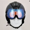 Skihelm CASCO SP-2 Photomatic Visier strukturiert arsenic grau / rot 9