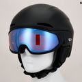 Alpina Oro QV Mips Skihelm schwarz matt/eisblau 10