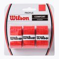 Wilson Profile Overgrip Tennisschlägerhüllen 3 Stück rot WRZ4025RD+