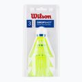 Wilson Dropshot Clamshel Badminton Federbälle 3 Stück gelb WRT6048YE+
