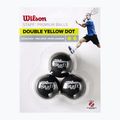 Wilson Staff Ball Double Yellow Dot Squashbälle 3 Stück schwarz. 2