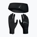 Damen Stirnband + Handschuh-Set Nike Essential Running black/black/silver 9