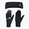 Damen Stirnband + Handschuh-Set Nike Essential Running black/black/silver
