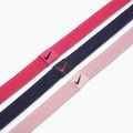 Kopfband Nike Elastic Headbands 2.0 3 Stk. sPaark/gridiron/pink glaze 2