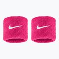 Schweißbänder fürs Handgelenk Nike Swoosh Classic Wristbands 2 Stück vivid pink/white