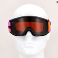 Alpina Piney Kinder Skibrille schwarz/rosa matt/orange 5