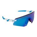 Oakley Encoder Radfahren Brille weiß und blau 0OO9471