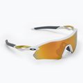 Oakley Radar Platte poliert weiß/prizm 24k polarisierte Sonnenbrille
