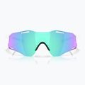 Oakley Cybr Zero poliert weiß/Prisma Saphir-Sonnenbrille