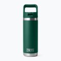 Thermoflasche YETI Rambler C Straw 532 ml black forest green