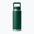 Thermoflasche YETI Rambler Straw 769 ml black forest green 2