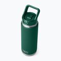 Thermoflasche YETI Rambler Straw 769 ml black forest green 4